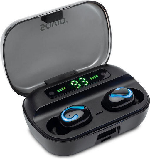 Savio TWS-06 In-Ear Bluetooth-Freisprecheinrichtung Kopfhörer mit Ladeetui Schwarz