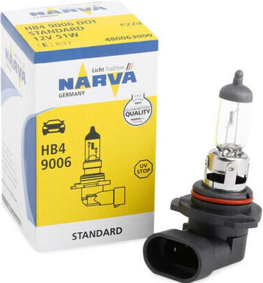 Narva Lamps Car & Motorcycle HB4-9006 Standard HB4-9006 Halogen 12V 51W 1pcs