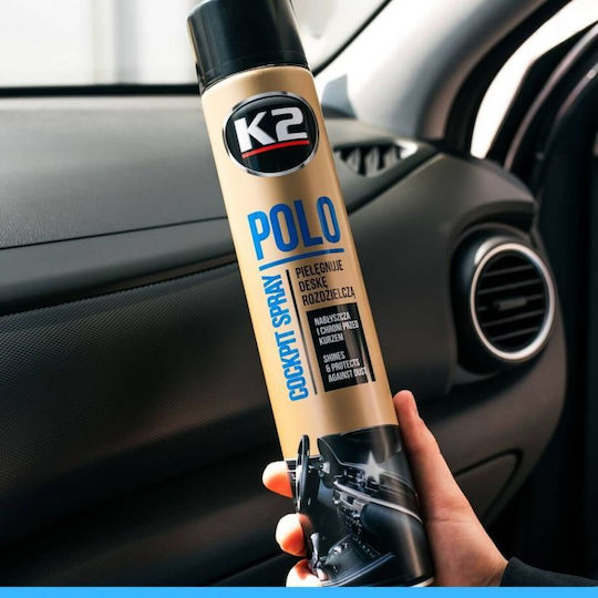 K2 Polo Γυαλιστικό και Προστατευτικό Σπρέι για Ταμπλό Αυτοκινήτου με Άρωμα For Man 750ml