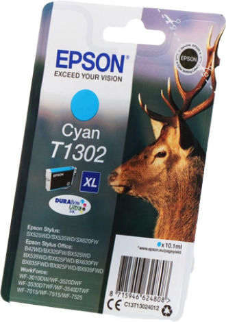 Epson T1302XL Original InkJet Printer Ink Cyan (C13T13024010 C13T13024012)