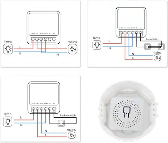 Aubess Smart Switch 1 Καναλιού ZigBee 10A (με Ουδέτερο)