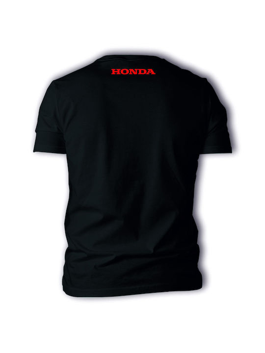 Sol's T-shirt Honda Logo Power σε Μαύρο χρώμα