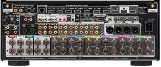 Denon AVC-A1H Ενισχυτής Home Cinema 4K/8K 15.4 Καναλιών 150W/8Ω 190W/6Ω με HDR και Dolby Atmos Ασημί