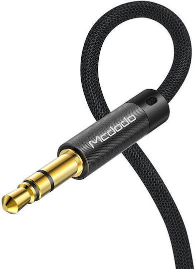 Mcdodo Audio Cable 3.5mm Male - 3.5mm Male Black 1.2m with Gold Plated Terminals CA-6640