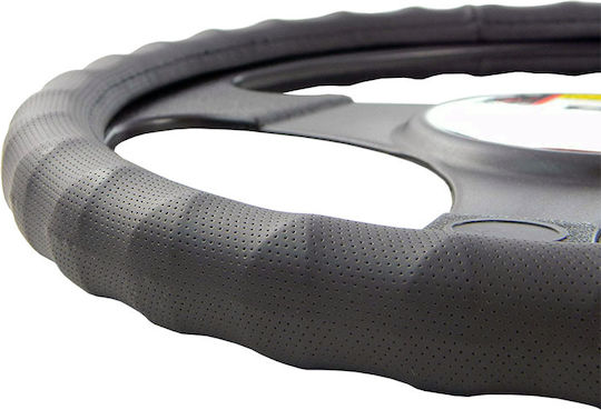 Heyner Car Steering Wheel Cover SoftComfort PRO Dotted with Diameter 37-39cm Synthetic Black