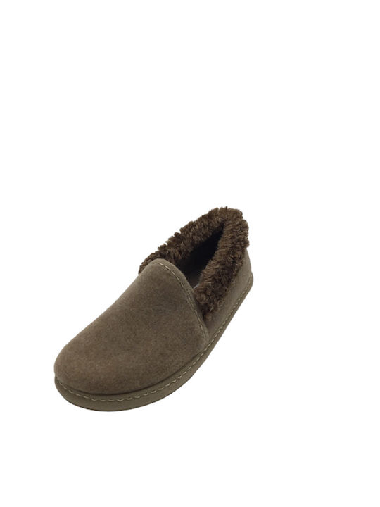 Dicas Closed-Back Women's Slippers In Beige Colour