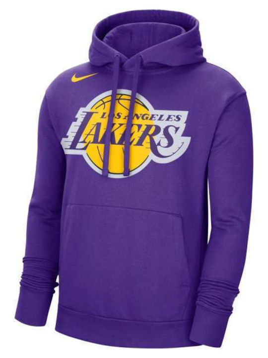 Los Angeles Lakers Sweatshirt Fleece with Hood Purple
