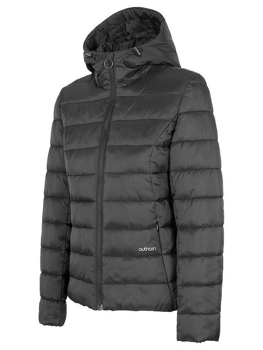 Outhorn Kurz Damen Puffer Jacke für Winter Schwarz