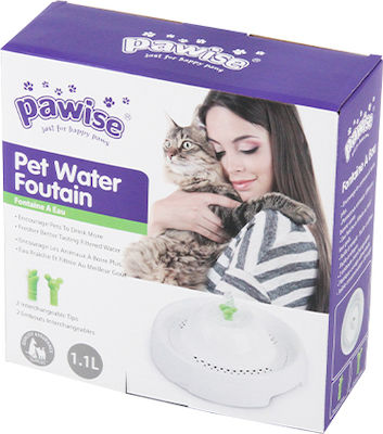 Pawise Pawisepet Automatic Cat Waterer Fountain White 1.15lt