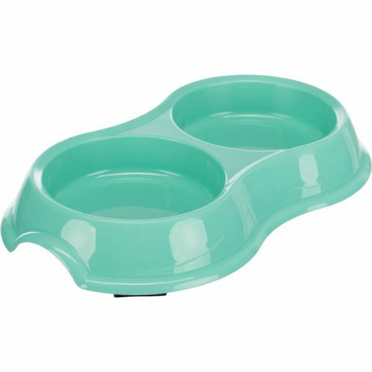 Trixie Kunststoff Schalen Futter & Wasser für Hund & Katze auf Basis von 2x 200ml 11cm in Rosa Farbe
