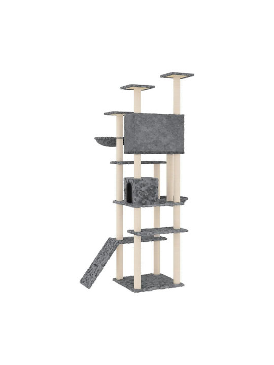 vidaXL Kratzbaum Katzenbäume Gray 8 Ebenen 104x78x191cm