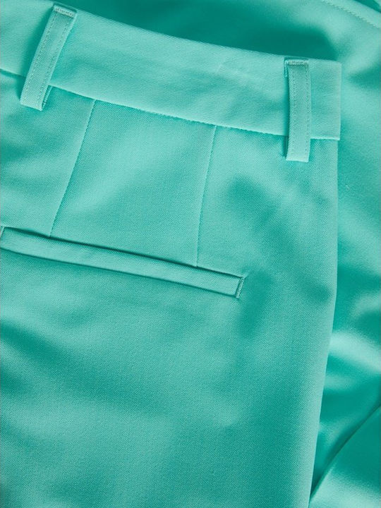Damen Stoff Hose Türkis