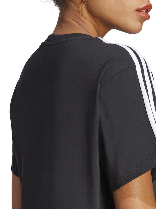 Performance Women's Athletic Crop Top Short Sleeve Black