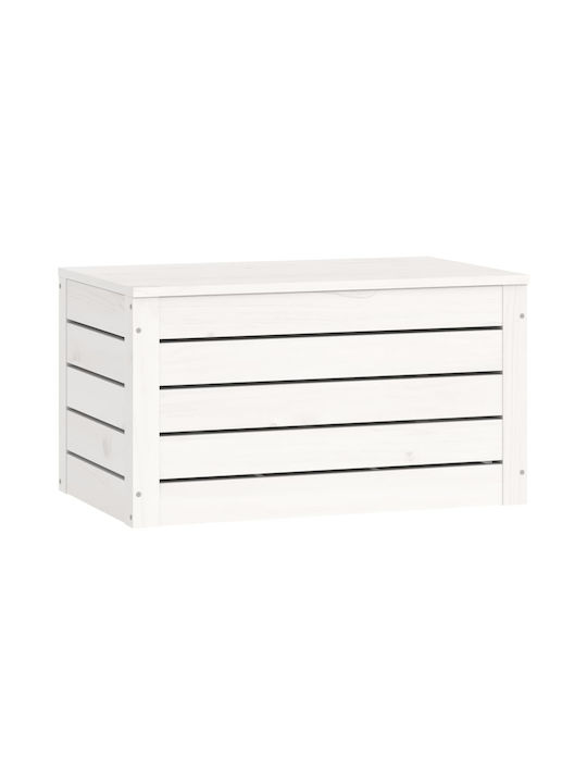 vidaXL Декоративна куфар Дърво Бял 59.5x36.5x33бр