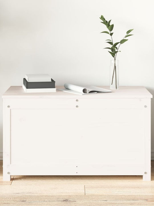 vidaXL Wooden Decorative Trunk White 80x40x45.5cm