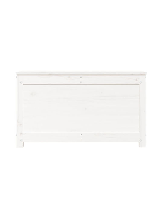 vidaXL Wooden Decorative Trunk White 80x40x45.5cm