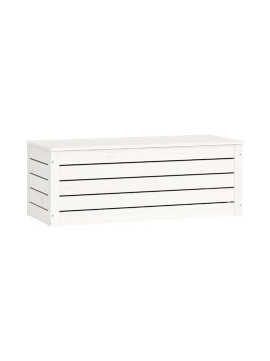 vidaXL Wooden Decorative Trunk White 89x36.5x33cm