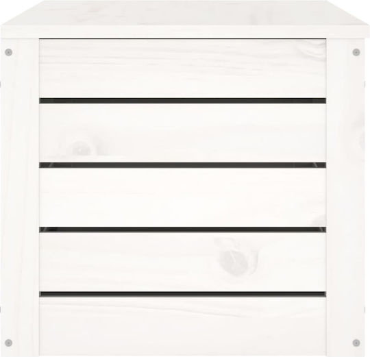 vidaXL Декоративна куфар Дърво Бял 89x36.5x33бр