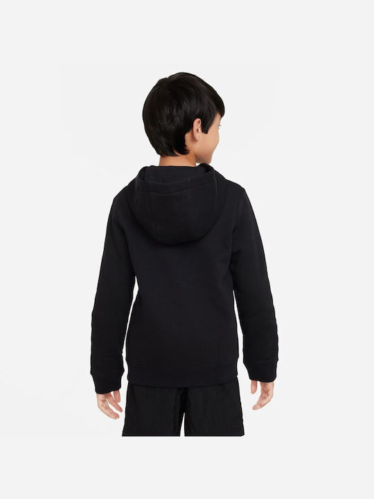 Nike Kinder Sweatshirt mit Kapuze und Taschen Schwarz