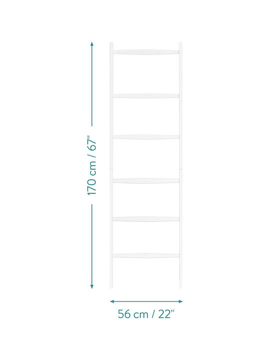 Navaris Σκάλα Μπάνιου 6 Θέσεων Δαπέδου ​56x170cm Λευκή