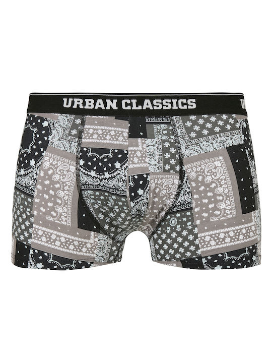 Urban Classics Men's Boxers Bndn Grey/Grey/Black/White/Script/Black 5Pack