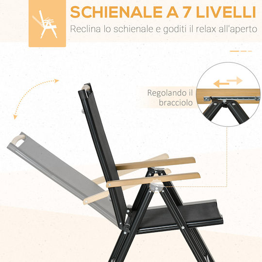 Set Sala De Mese Pentru Exterior 5 Piese Negru