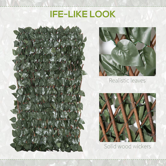 Grătare De Grădină Gard Fals Din Lemn Verde 100x200cm 8 Piese
