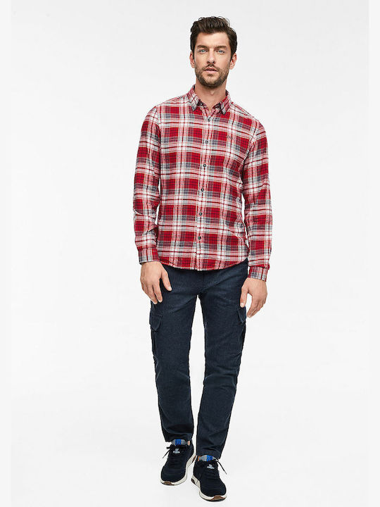 SHIRT PLAID RED S.OLIVER