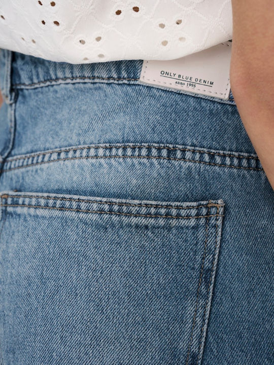 Wide Women's Jean Trousers with Rips in Wide Line
