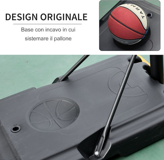HomCom Adjustable Baskelball Hoop with Stand 231-305cm