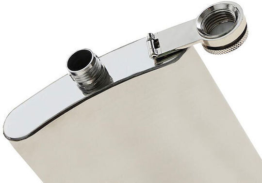 Hip Flask Hip Flask Комплект манерки Неръждаема стомана с чашка за шотове и фуния Сребрист 210мл
