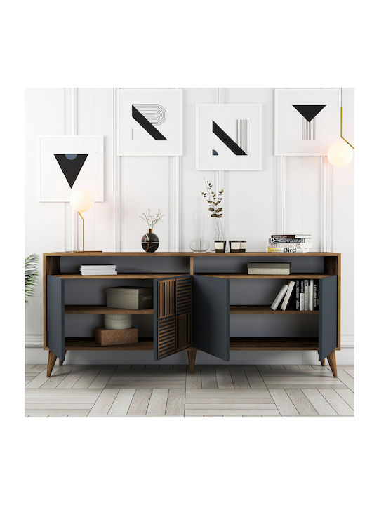 Bufet Milan Walnut / Anthracite 180x35x78.6cm