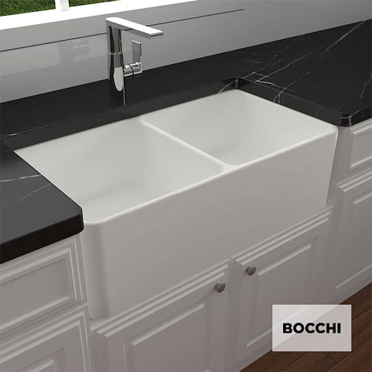 Bocchi 1094-300 Vasul Chiuvetă Porțelan L84xW46cm Alb