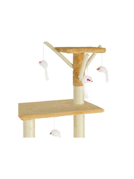 Bakaji Katzenbäume Beige mit Höhe 144cm