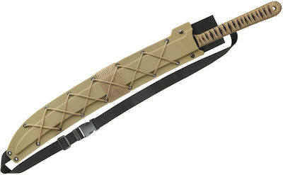 United Cutlery Tan Combat Machete Beige mit Klinge aus Rostfreier Stahl in Scheide