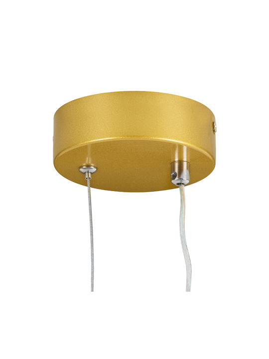 GloboStar Deroba Κρεμαστό Φωτιστικό Χρυσό LED 16x25.5εκ.