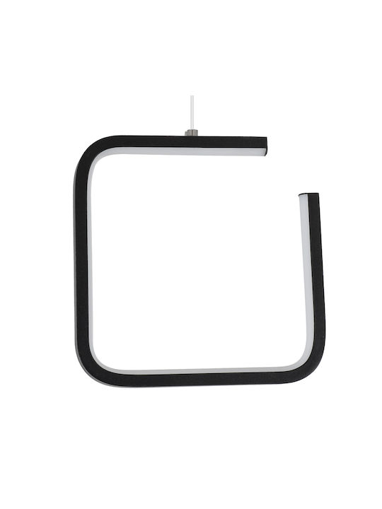 GloboStar Ceroba Lumină Suspendată Neagră LED cu Lumină Bianco Reglabilă 22x22x22cm