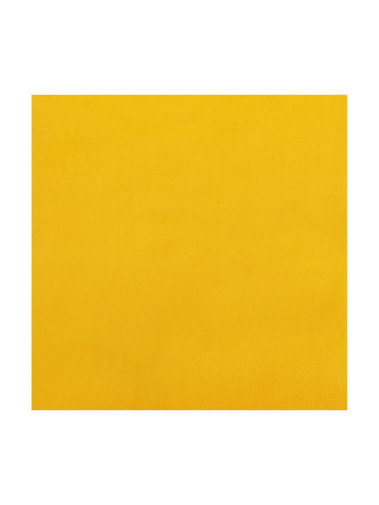 Velvet Upholstered Bench Stool Yellow 70x35x41cm