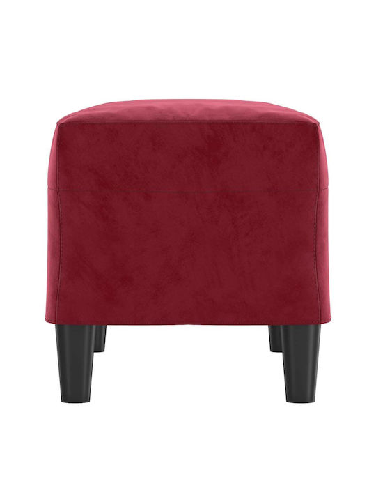 Burgundy Velvet Bench Stool Upholstered 70x35x41cm