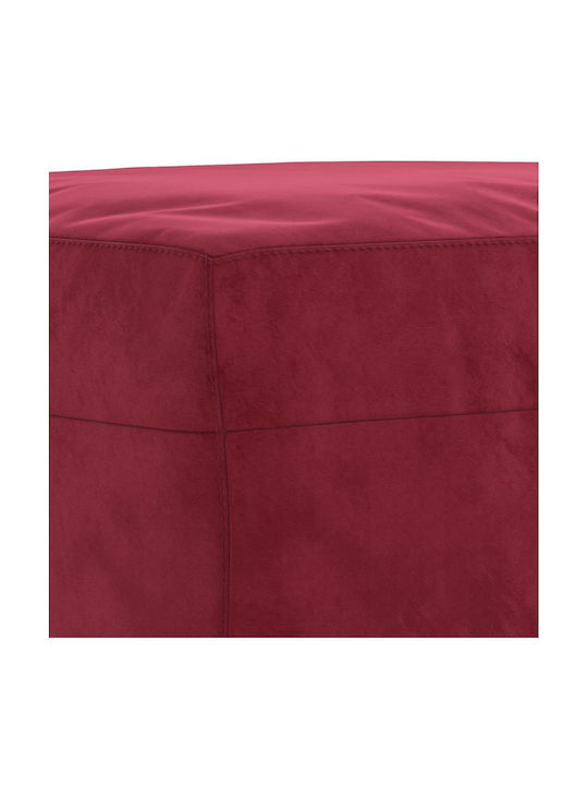 Burgundy Velvet Bench Stool Upholstered 70x35x41cm