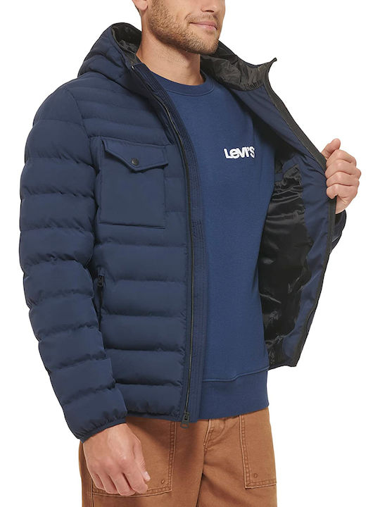 Χειμωνιάτικο Μπουφάν Puffer Navy Μπλε