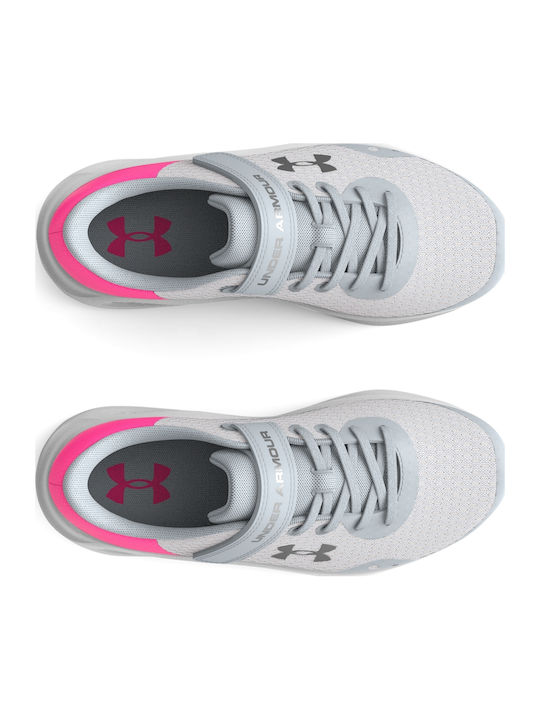 UA JR G PS Pursuit 3 AC Kids Sports Shoes Running with Hoop & Loop Closure Gray