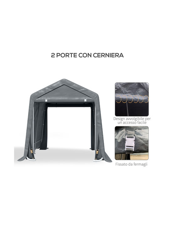 Outsunny Gazebo Garten Gray 2.8x2.4m