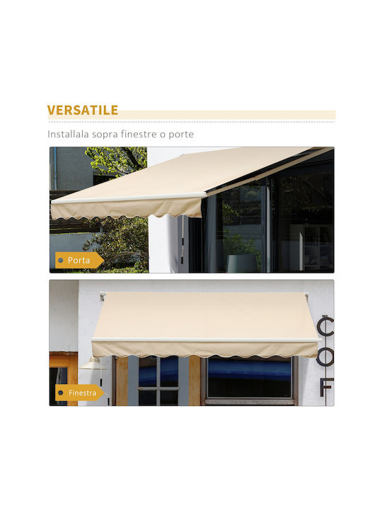 Outsunny Cort Terasă Bej x2.45m