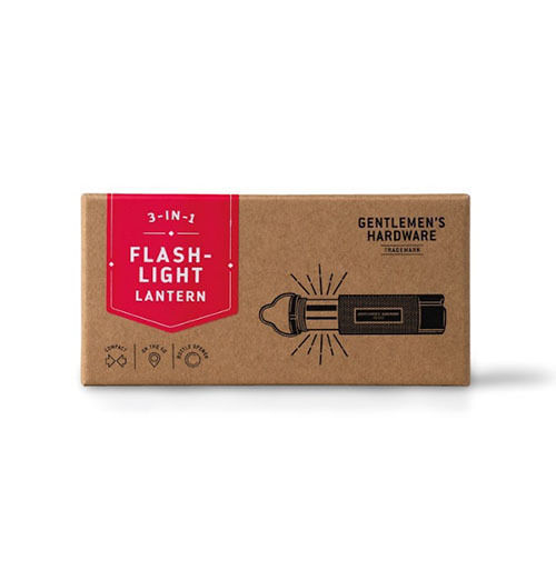 Gentlemen's Hardware Flashlight Lantern 3 In 1 LED σε Μαύρο Χρώμα