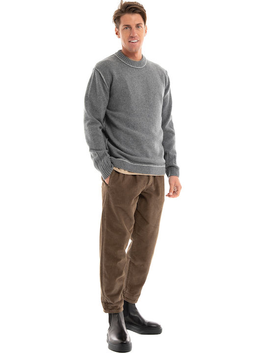 Magne Пуловер с дълъг ръкав Knit Grey Melange