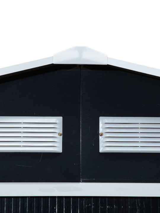 Metallic Garden Shed with Air Vents L2.77xW1.95xH1.92m