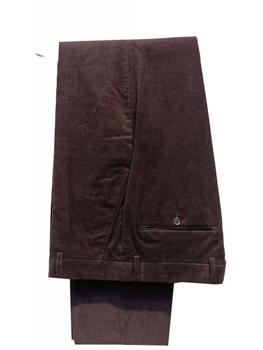 Luciano Faketti Trousers corduroy chinos cotton brown