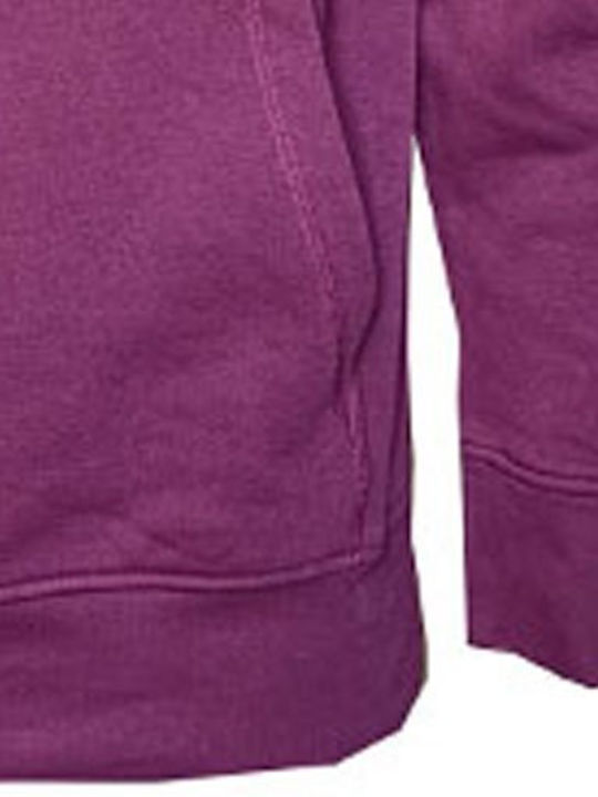 Luciano Faketti Blouse in fashion Sweatshirt with hood and kangaroo pocket burgundy