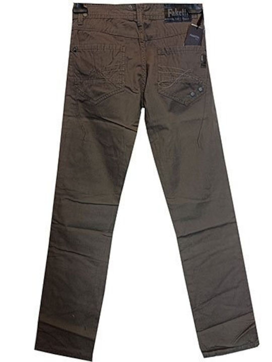 5-pocket cotton trousers brown